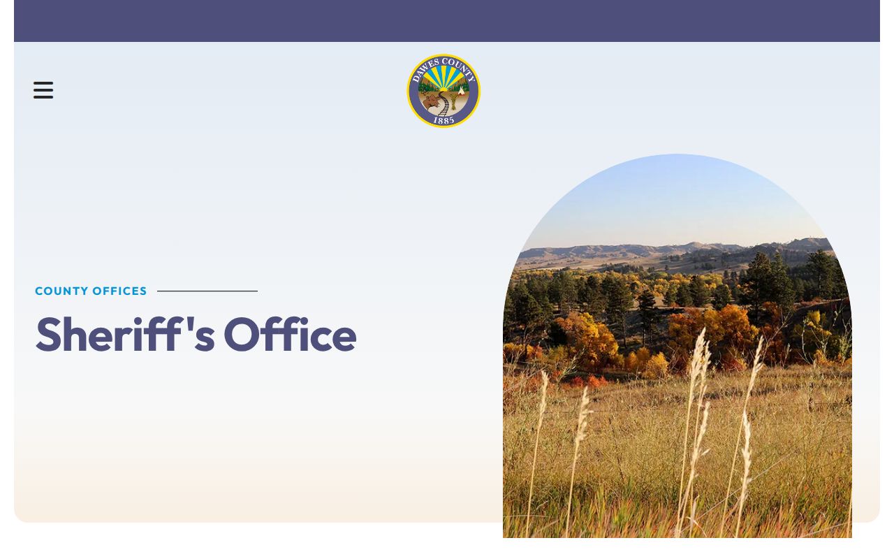 Dawes County Sheriff official booking records contact source