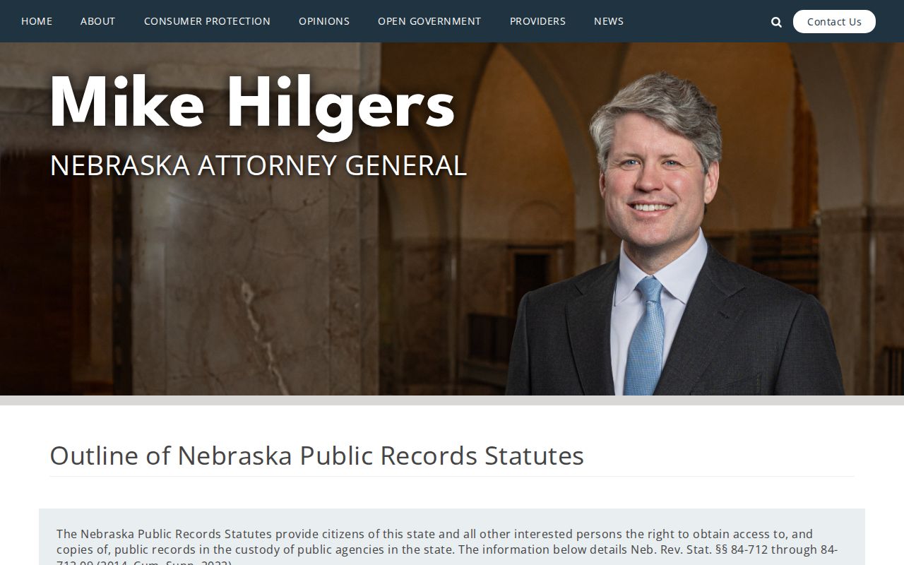 Nebraska public-records request guidance for Dawes County booking records